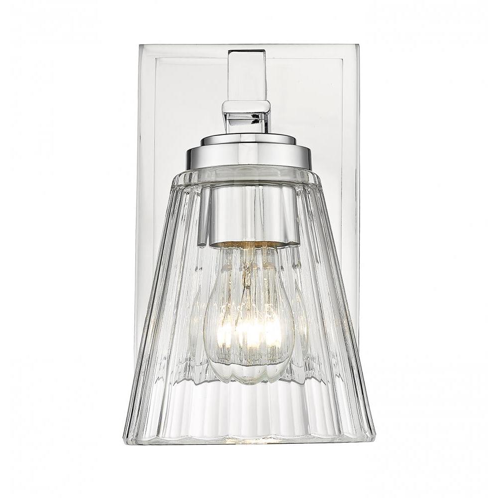 1 Light Wall Sconce-Clear
