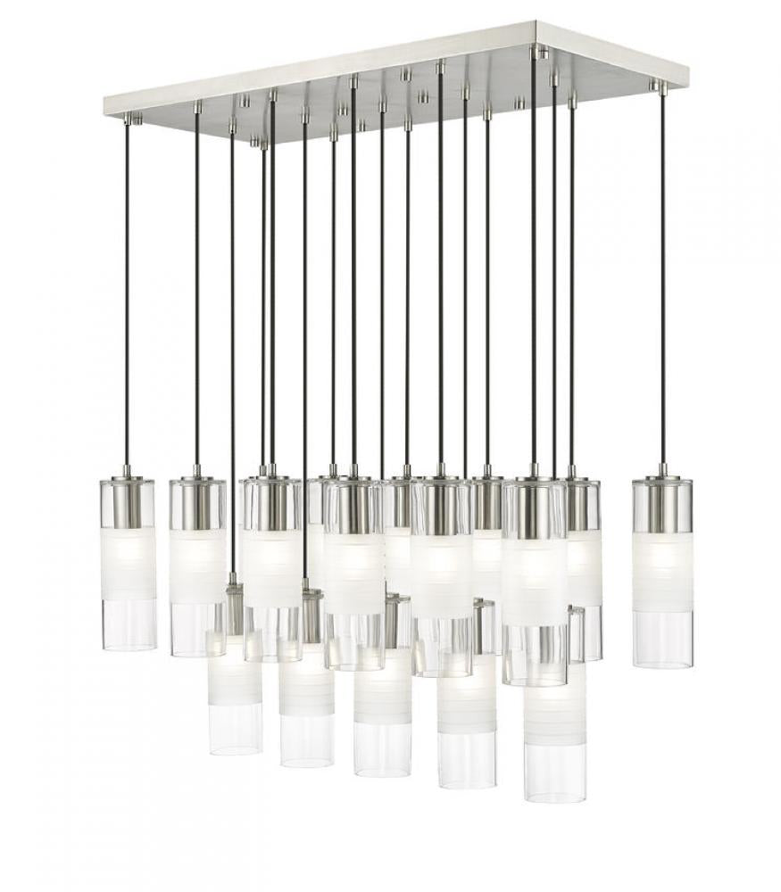 Z-Lite Lighting 824P-17L-BN Linear Chandelier Contemporary - Nickel