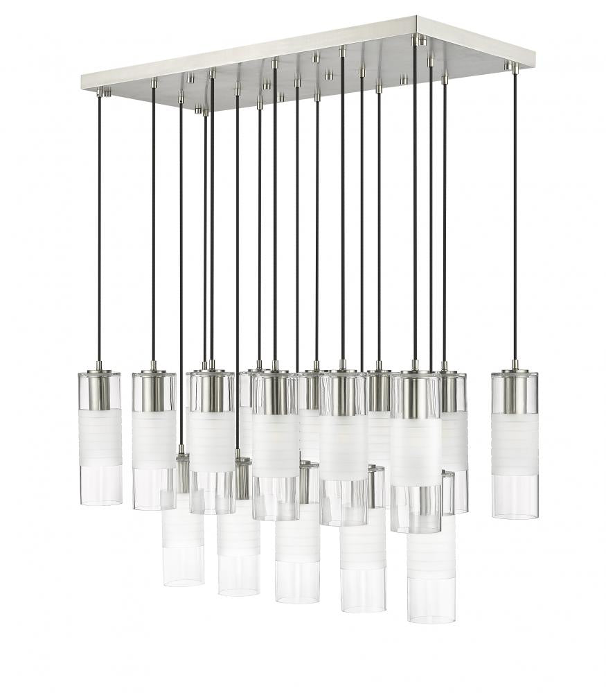 Z-Lite Lighting 824P-17L-BN Linear Chandelier Contemporary - Nickel