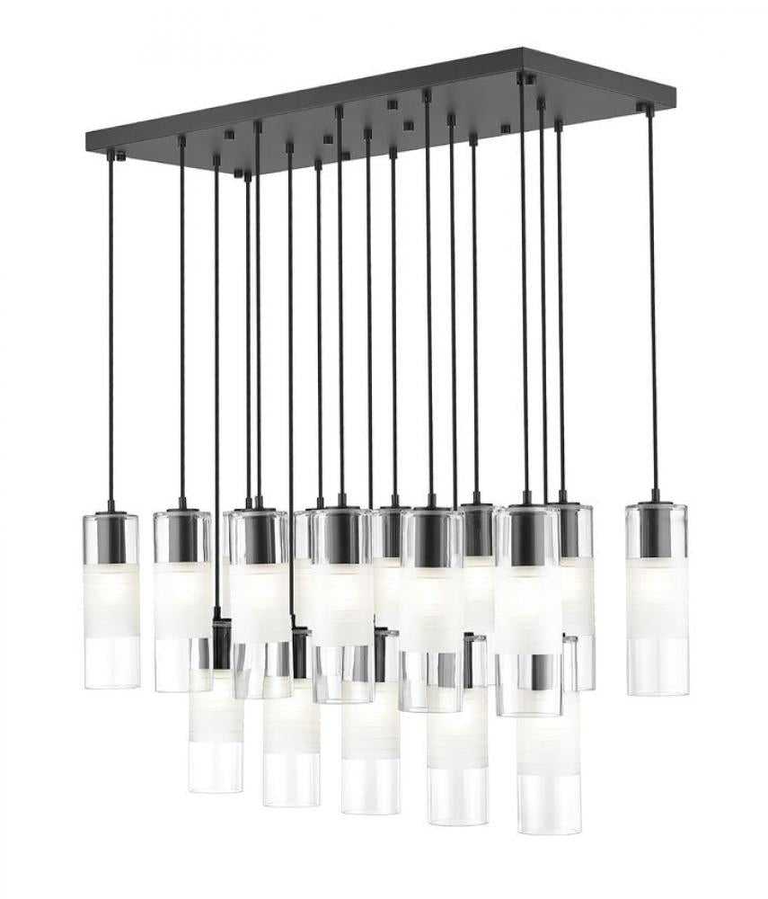 Z-Lite Lighting 824P-17L-MB Linear Chandelier Contemporary - Black