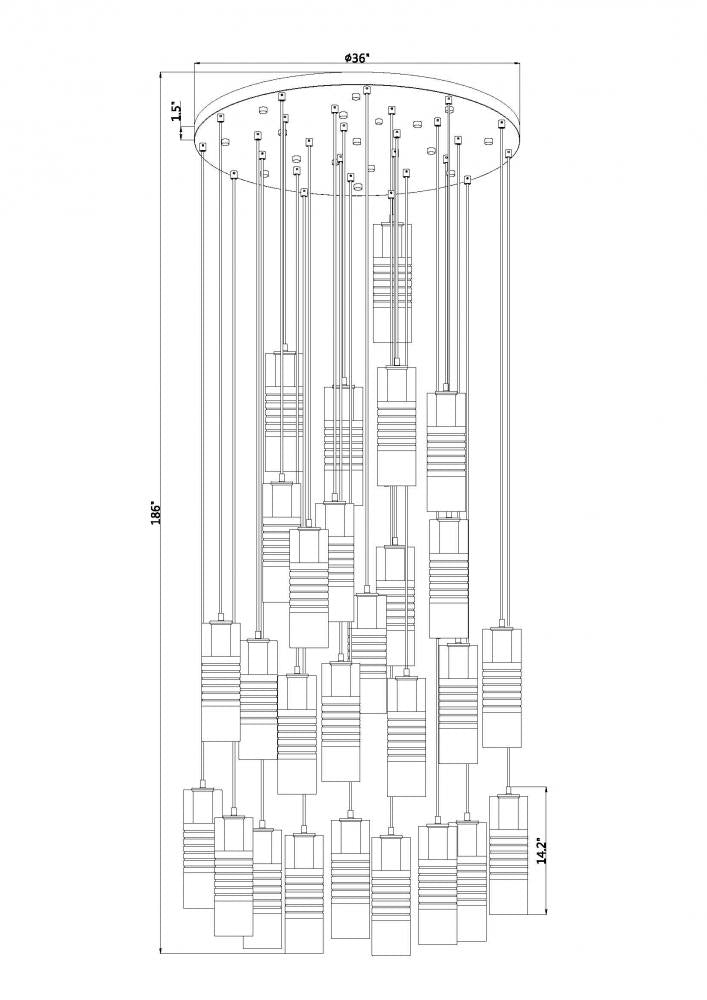 Z-Lite Lighting 824P-27R-BN Chandelier Contemporary - Nickel