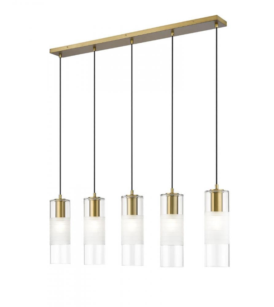 Z-Lite Lighting 824P-5L-MGLD Linear Chandelier Contemporary - Gold