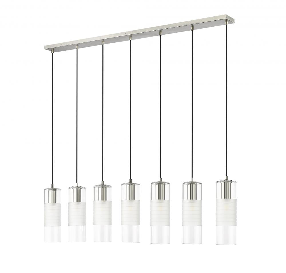 Z-Lite Lighting 824P-7L-BN Linear Chandelier Contemporary - Nickel