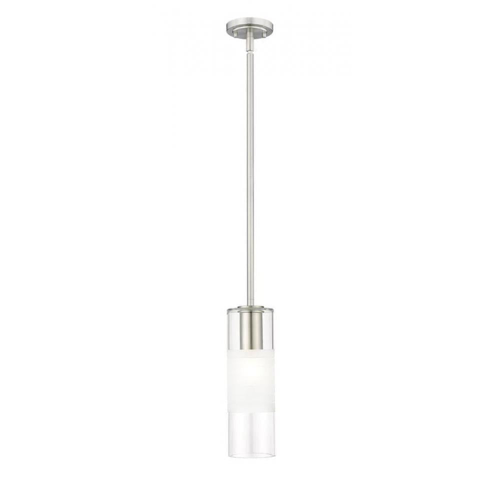 1 Light  Pendant-Clear+Frosted