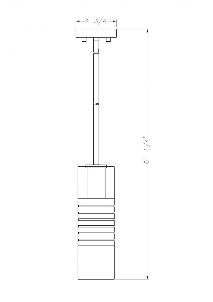 Z-Lite Lighting 824P-ROD-BN Pendant Contemporary - Nickel