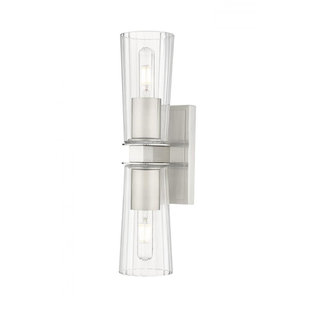 2 Light Wall Sconce-Clear