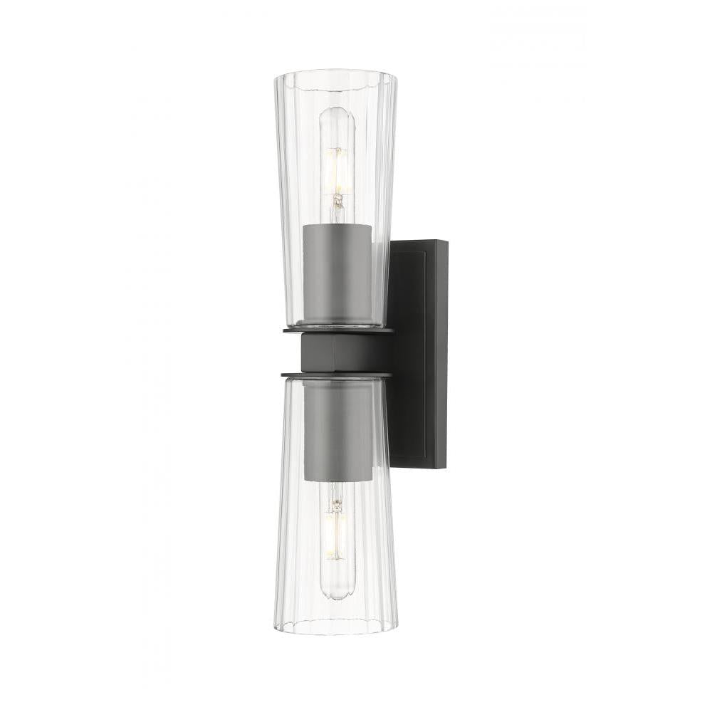 2 Light Wall Sconce-Clear