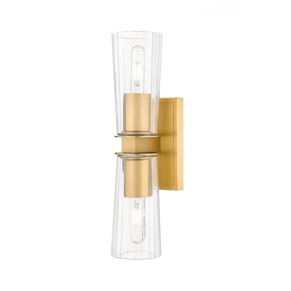 2 Light Wall Sconce-Clear