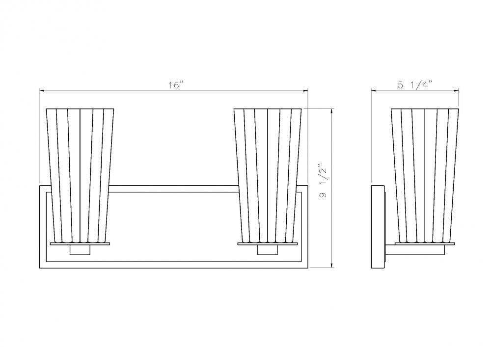 Z-Lite Lighting 826-2V-BN Bathroom Fixture Restoration - Nickel