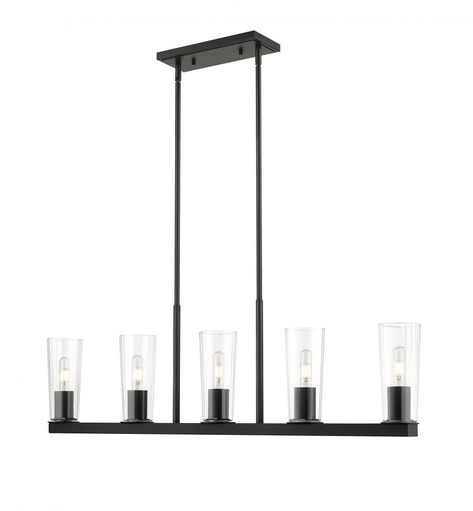 Z-Lite Lighting 826-5L-MB Linear Chandelier Restoration - Black