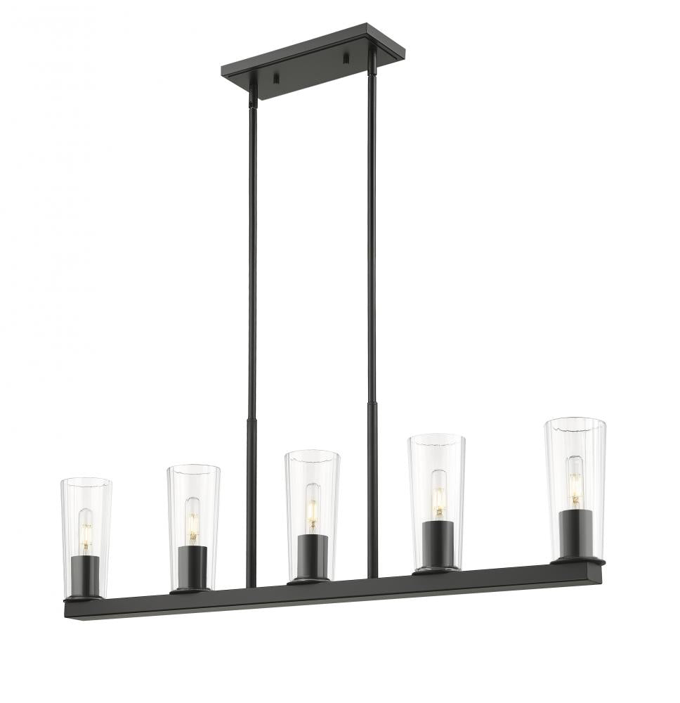 Z-Lite Lighting 826-5L-MB Linear Chandelier Restoration - Black