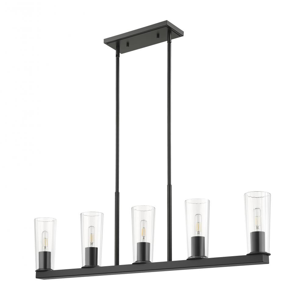 Z-Lite Lighting 826-5L-MB Linear Chandelier Restoration - Black