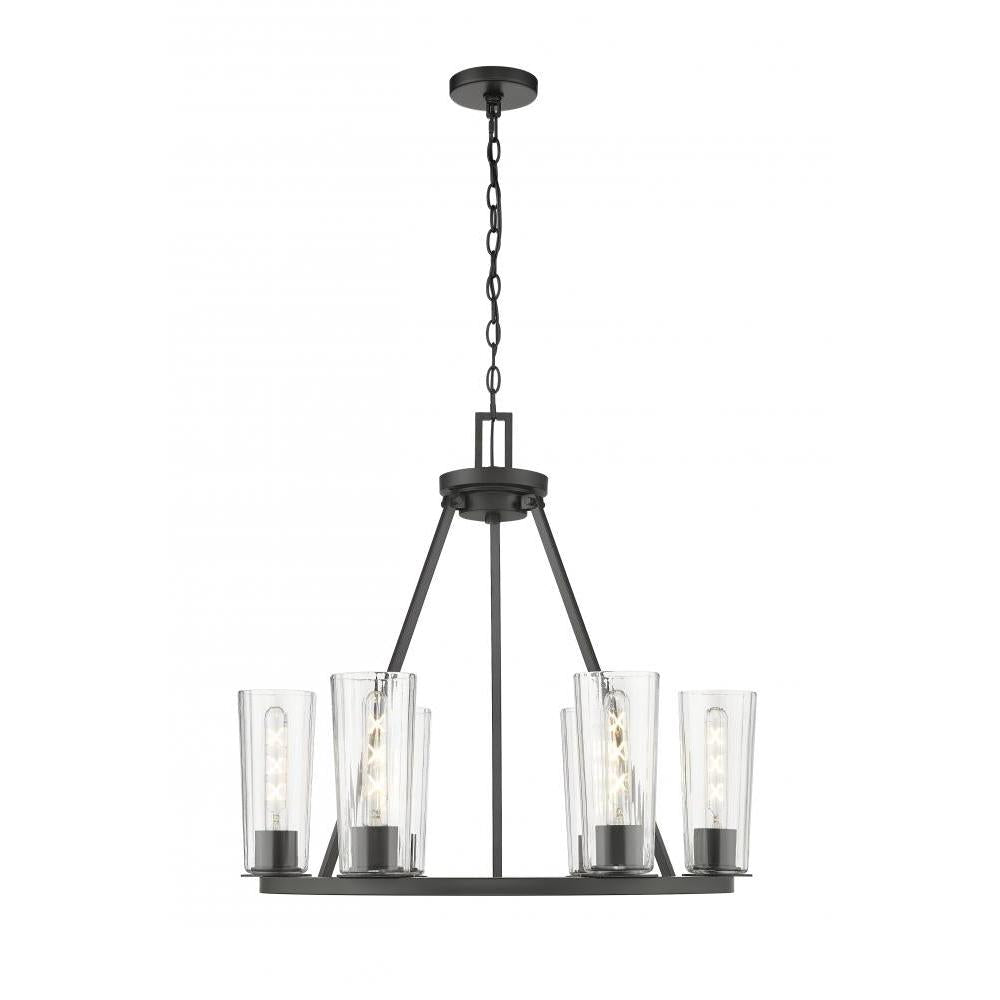 6 Light Chandelier-Clear