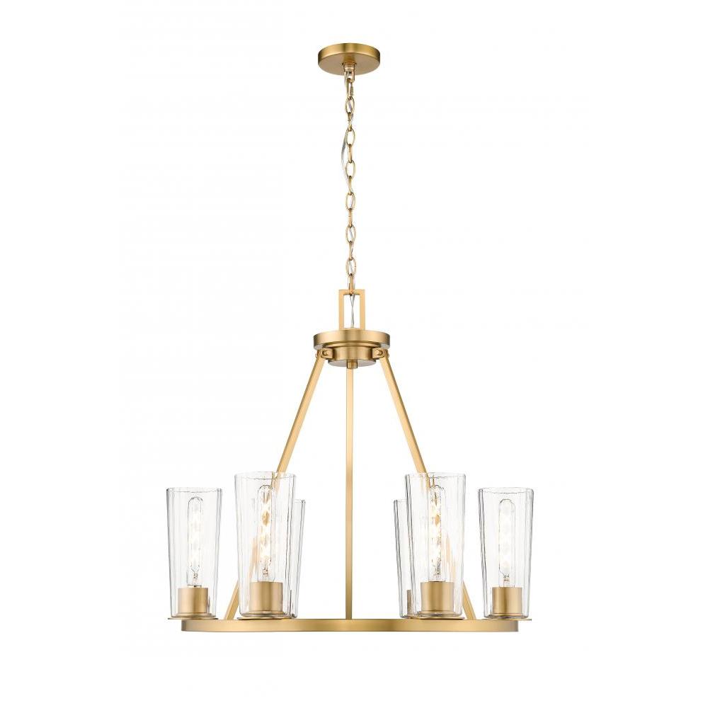 6 Light Chandelier-Clear