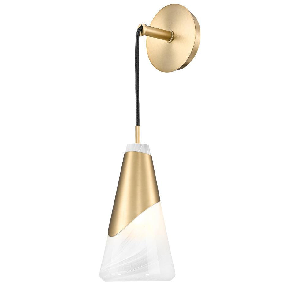 1 Light Wall Sconce-White Swirl