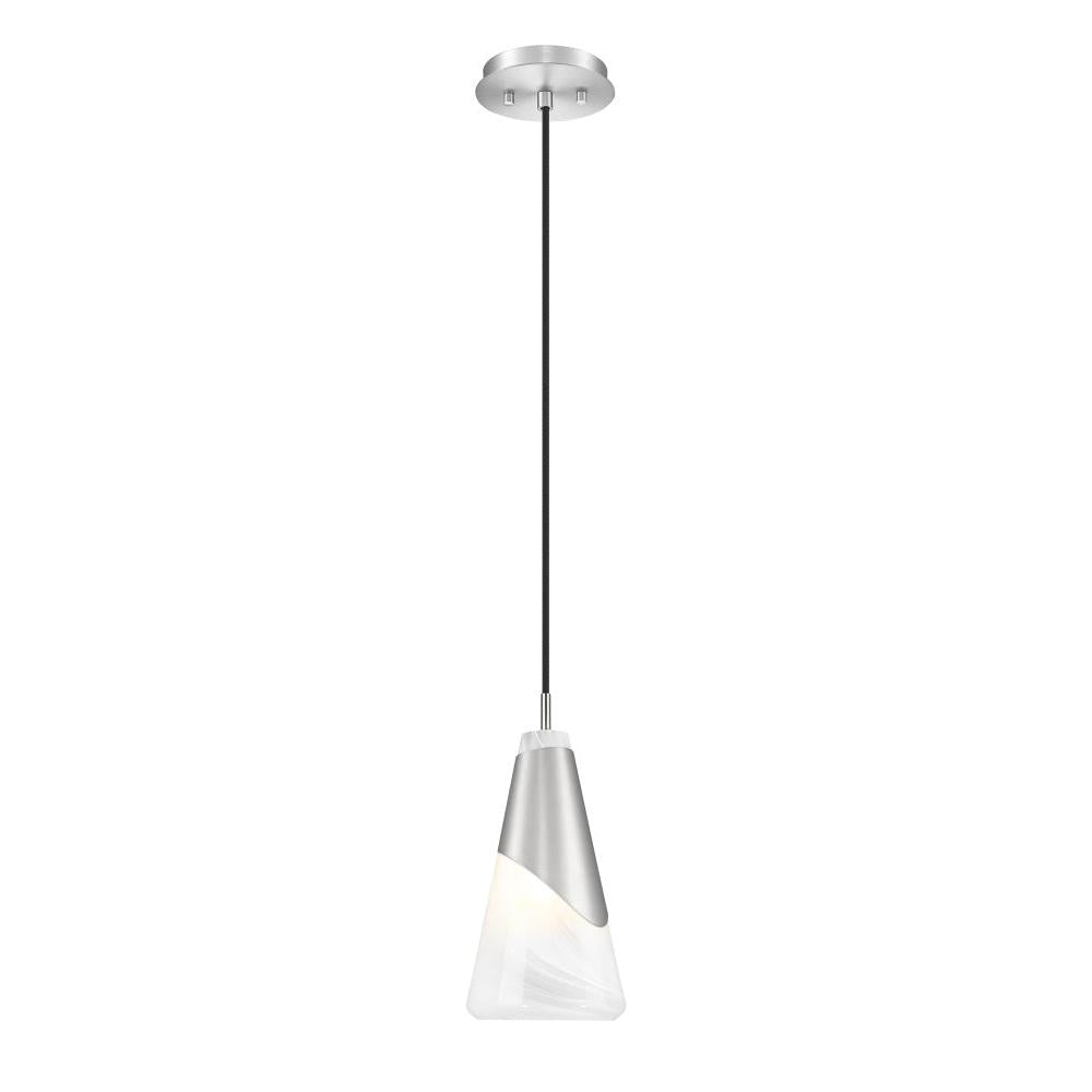 1 Light Pendant-White Swirl