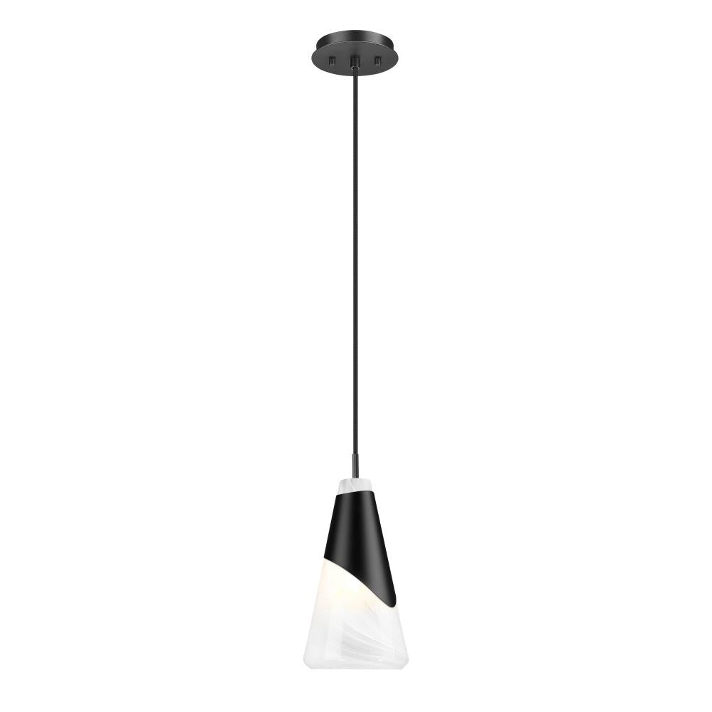 1 Light Pendant-White Swirl