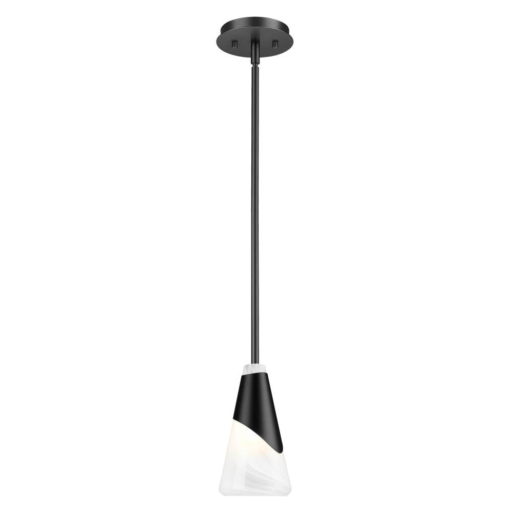 1 Light Pendant-White Swirl