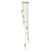 7 Light Chandelier-White Swirl