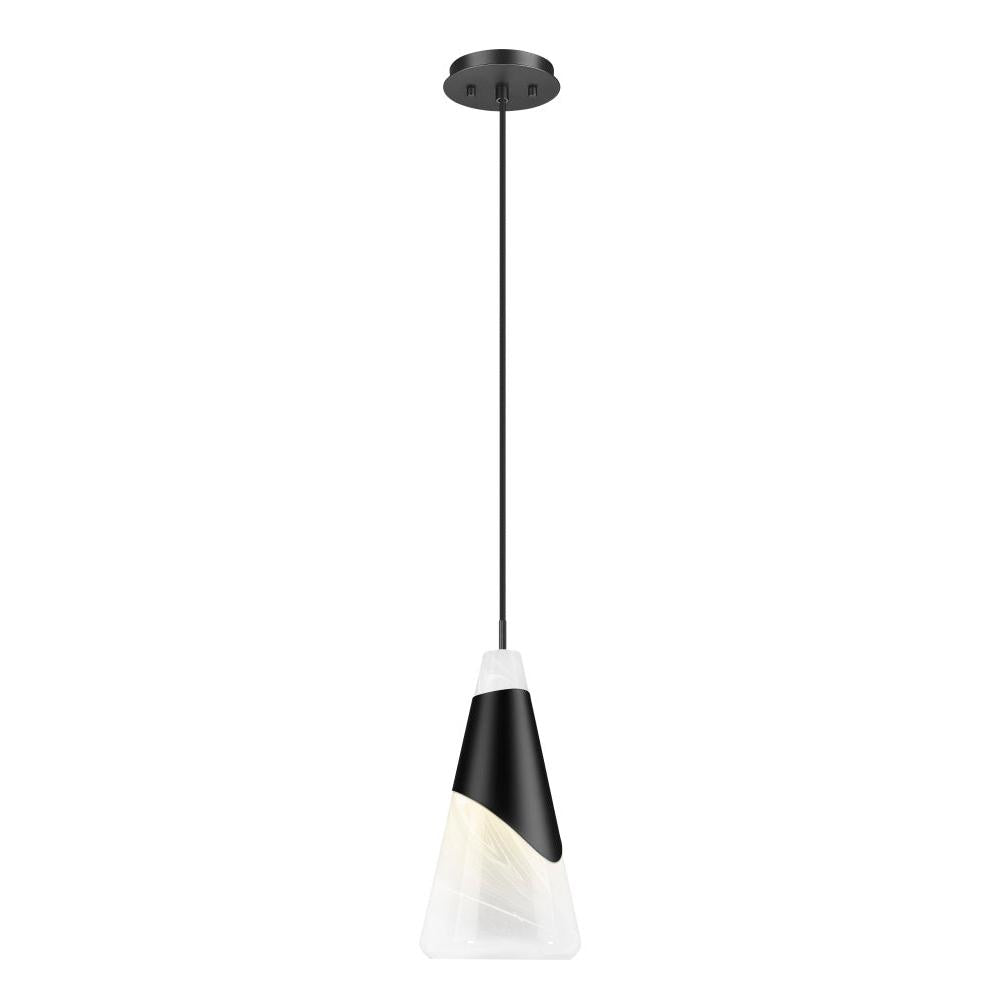 1 Light Pendant-White Swirl
