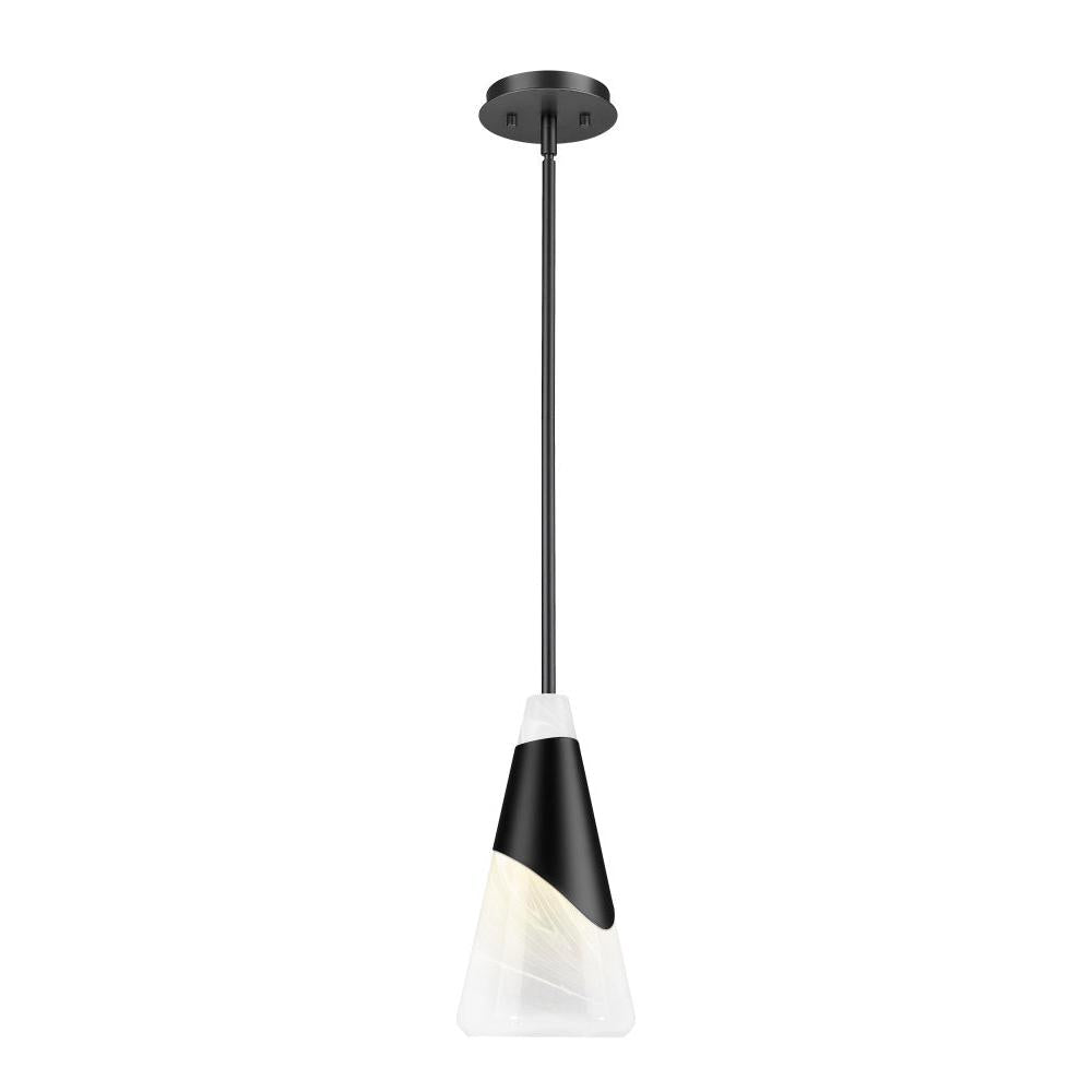 1 Light Pendant-White Swirl