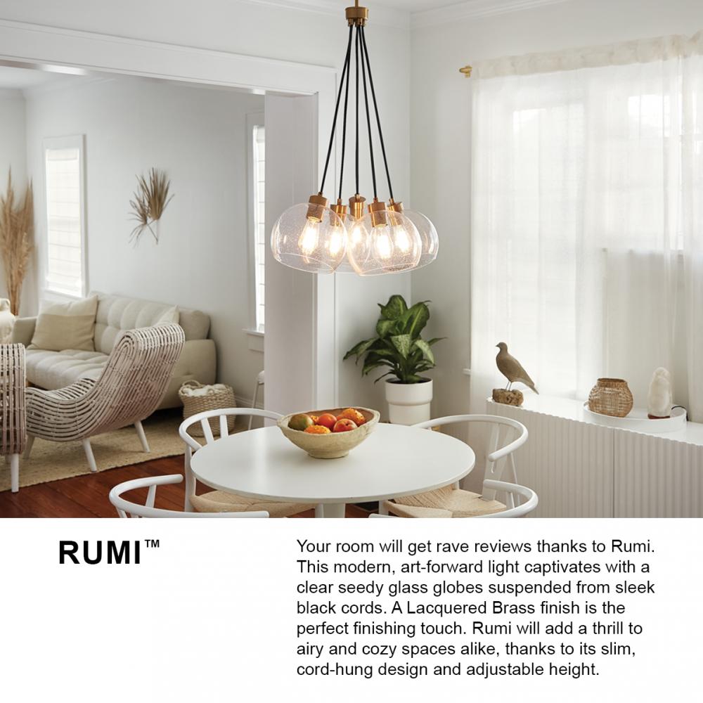 Lark Lighting RUMI 83011LCB Flush Mount Modern - Lacquered Brass