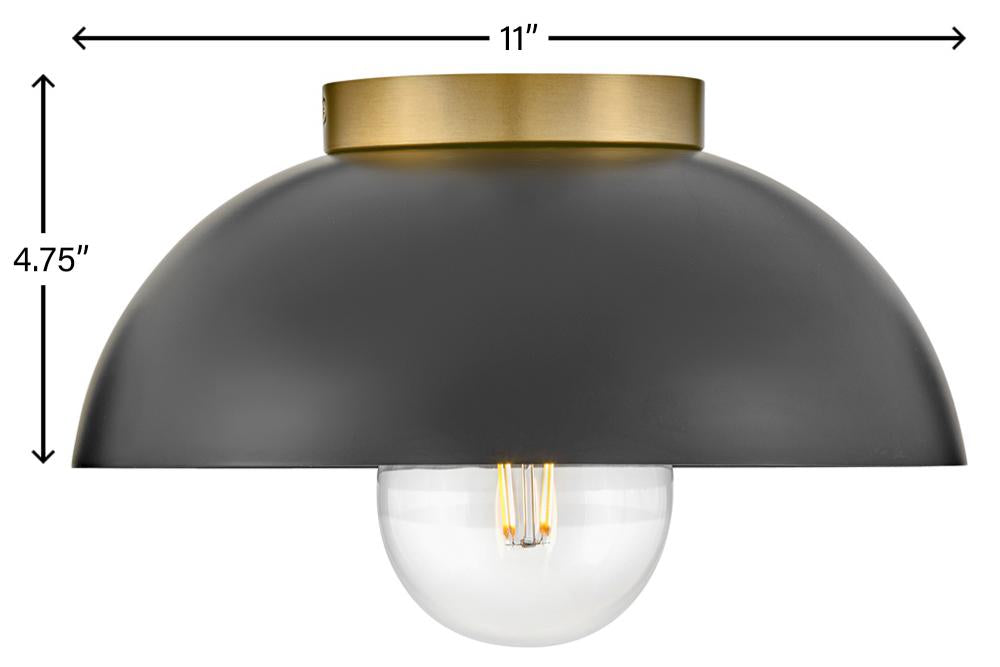 Lark Lighting STU 83301BK Flush Mount Modern - Black