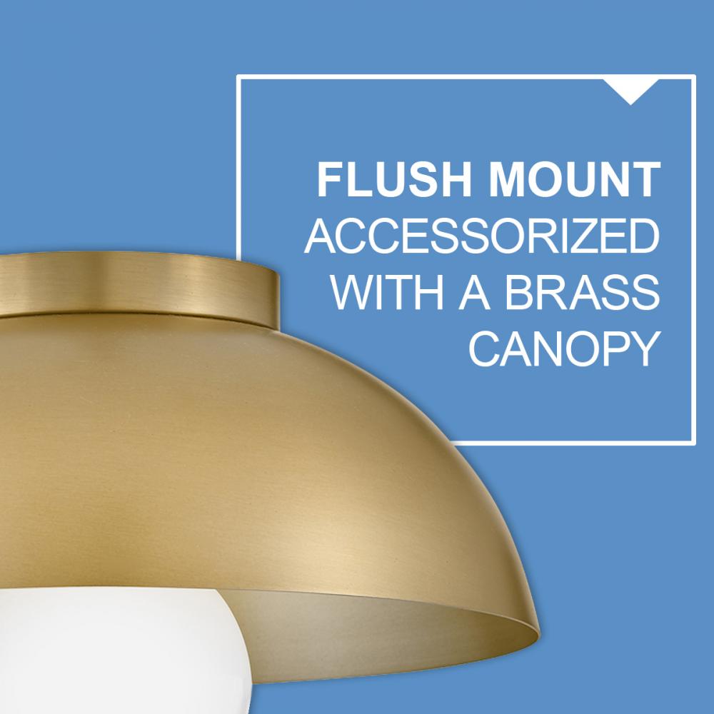 Lark Lighting STU 83301LCB Flush Mount Modern - Lacquered Brass