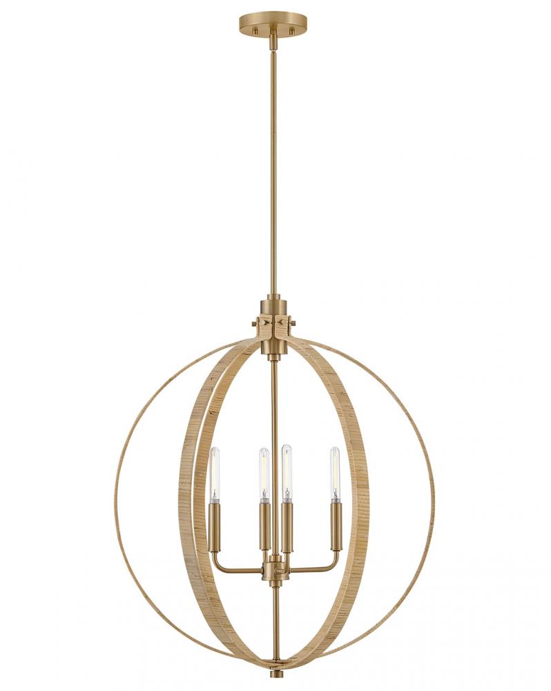 Lark Lighting FALLON 83554LCB-BAM Chandelier Nautical - Lacquered Brass