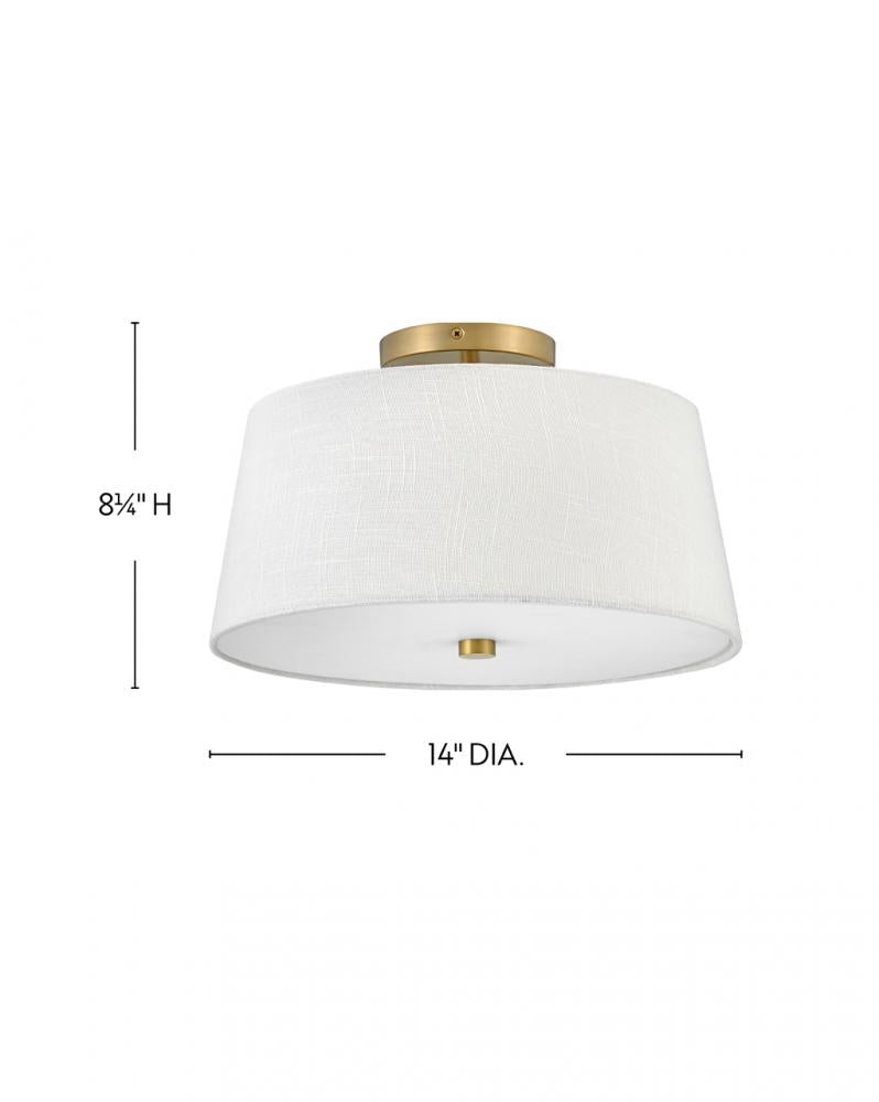 Lark Lighting BEALE 83773LCB Flush Mount Transitional - Lacquered Brass