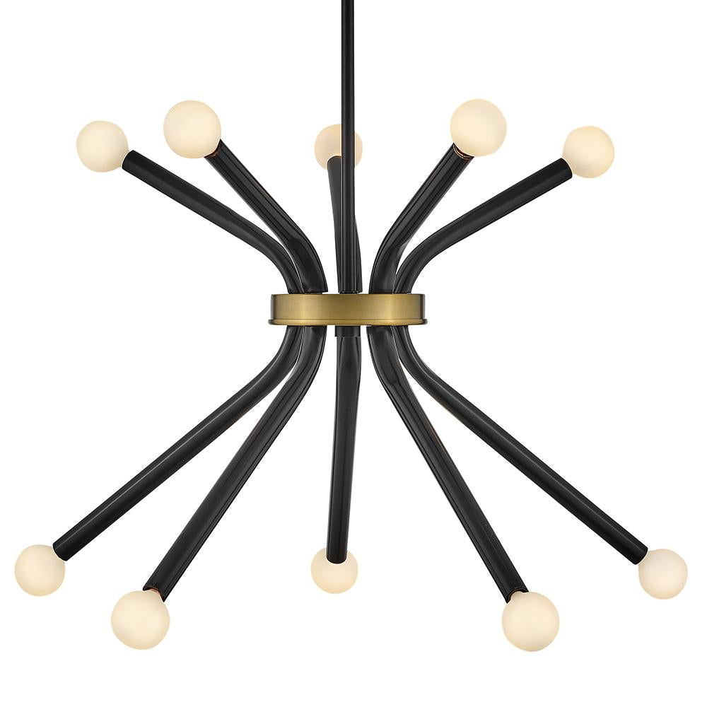 Lark Lighting AXTON 83855BK Chandelier Mid Century Modern - Black