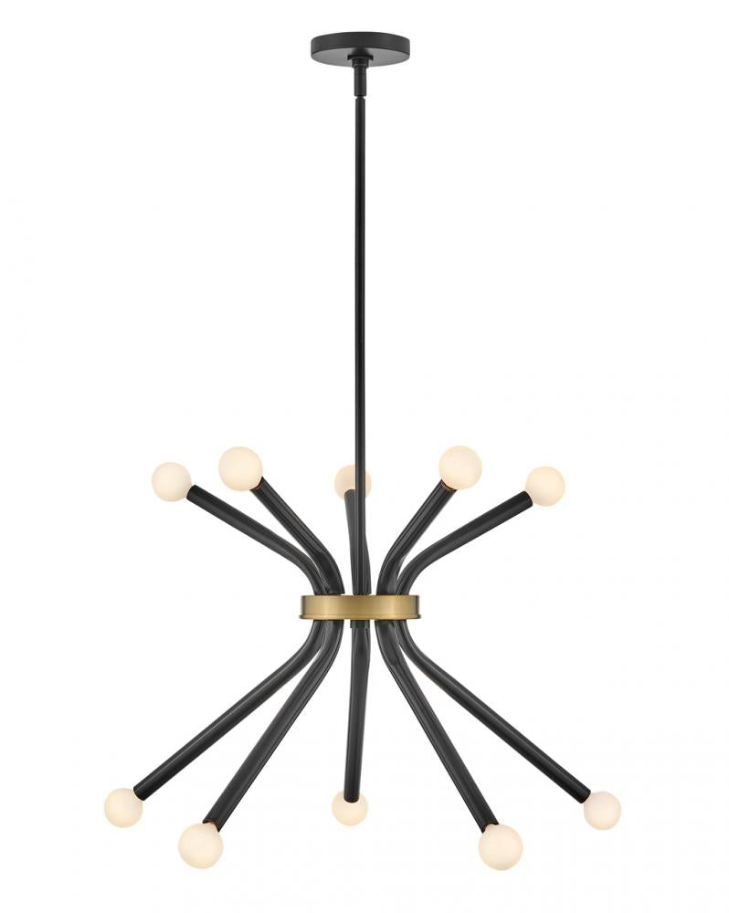 Lark Lighting AXTON 83855BK Chandelier Mid Century Modern - Black