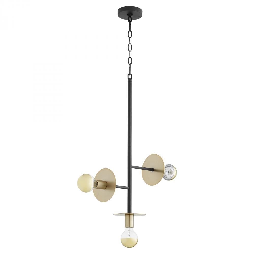 Quorum Lighting VOYAGER 843-3-6980 Pendant Contemporary - Textured Black Textured Black