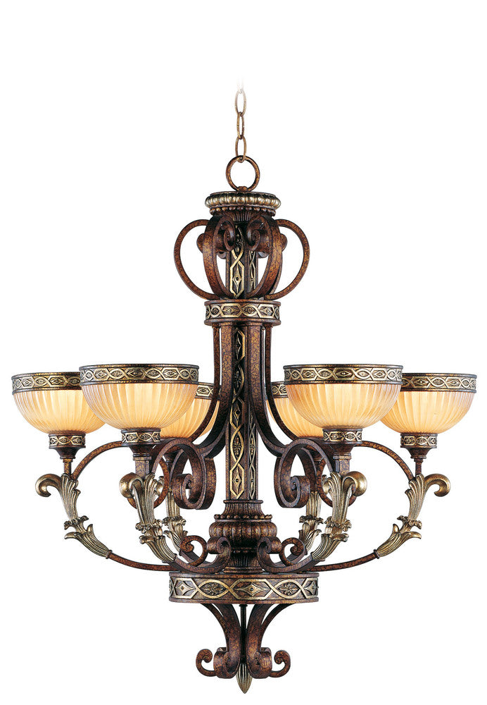 Livex Lighting SEVILLE 8526-64 Chandelier Traditional - Palacial Bronze With Gilded Accents