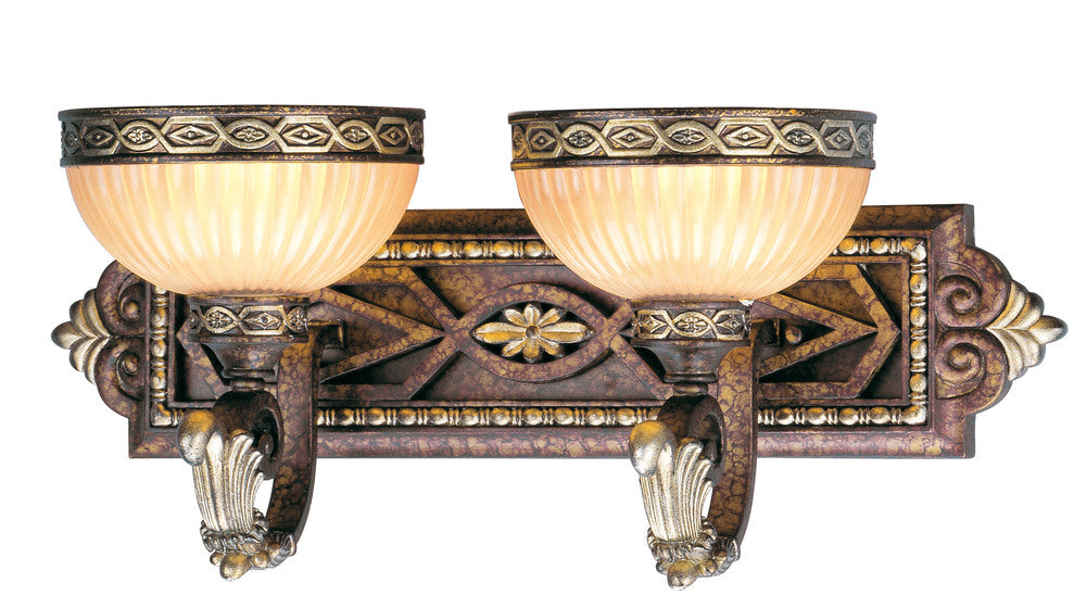 Livex Lighting SEVILLE 8532-64 Bathroom Fixture Traditional - Palacial Bronze With Gilded Accents