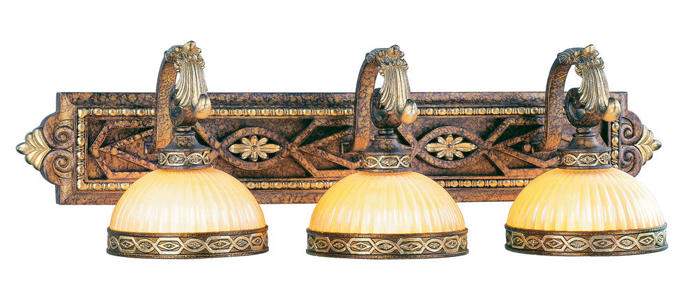 Livex Lighting SEVILLE 8533-64 Bathroom Fixture Traditional - Palacial Bronze With Gilded Accents