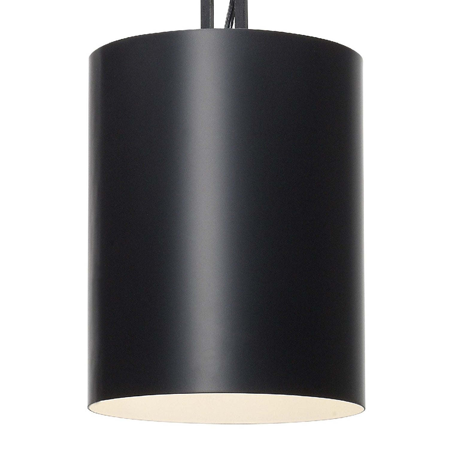 Crystorama Alston 8680-MK-WH – 8 Inch – 1 Light – Pendant Light – Matte Black + White – Dry Rated