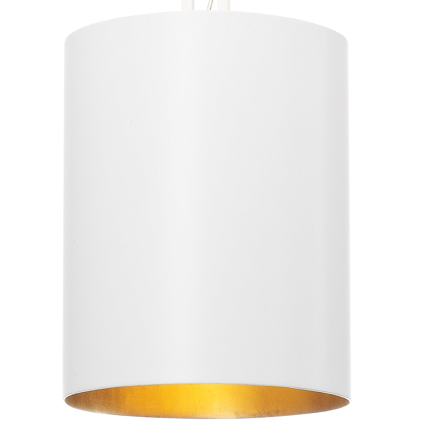 Crystorama Alston 8680-MT-GA – 8 Inch – 1 Light – Pendant Light – Matte White + Antique Gold – Dry Rated