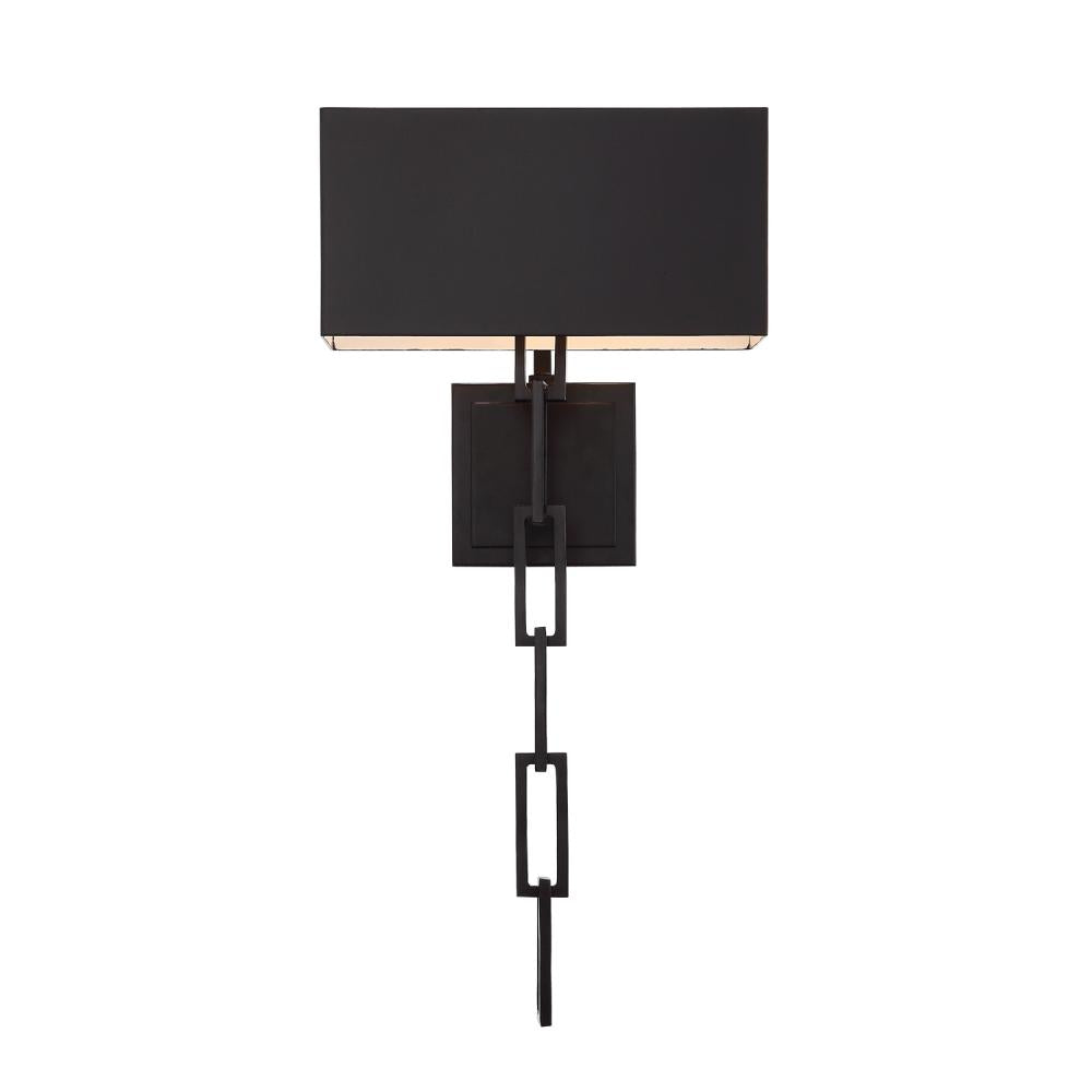 Crystorama ALSTON 8682-MK-WH Sconce Modern - Matte Black