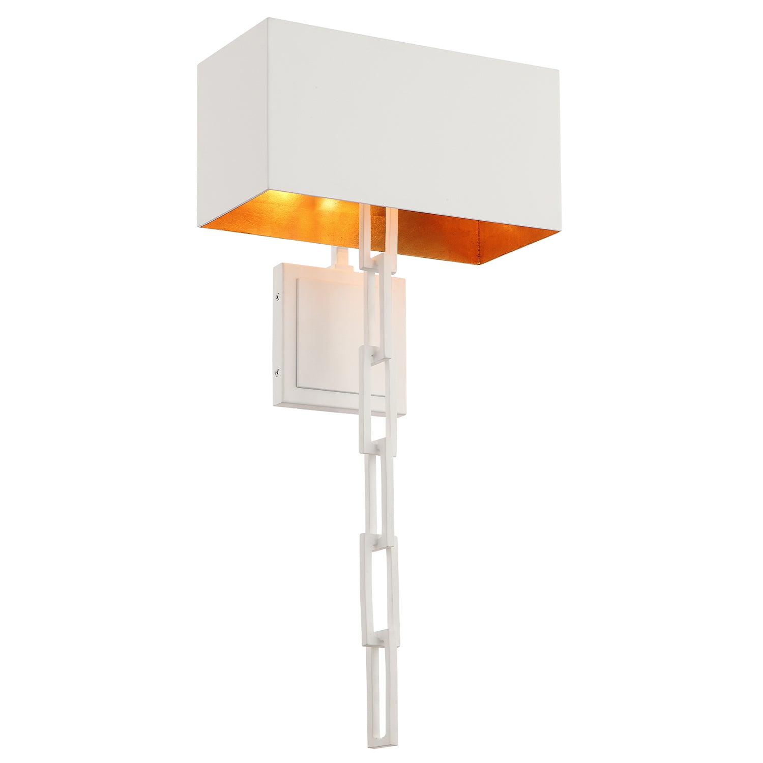 Crystorama Alston 8682-MT-GA – 11.5 Inch – 2 Light – Sconce – Matte White + Antique Gold – Dry Rated