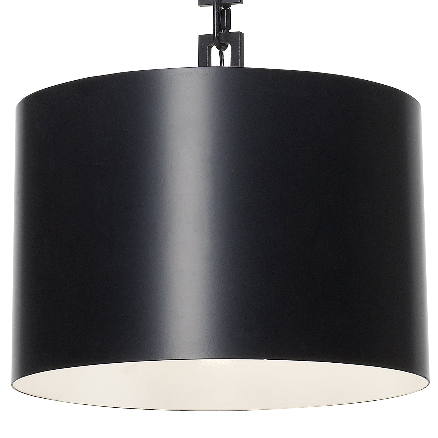 Crystorama Alston 8683-MK-WH – 12 Inch – 1 Light – Pendant Light – Matte Black + White – Dry Rated