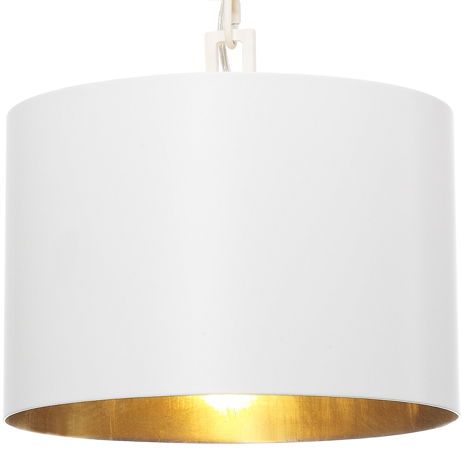 Crystorama Alston 8683-MT-GA – 12 Inch – 1 Light – Pendant Light – Matte White + Antique Gold – Dry Rated