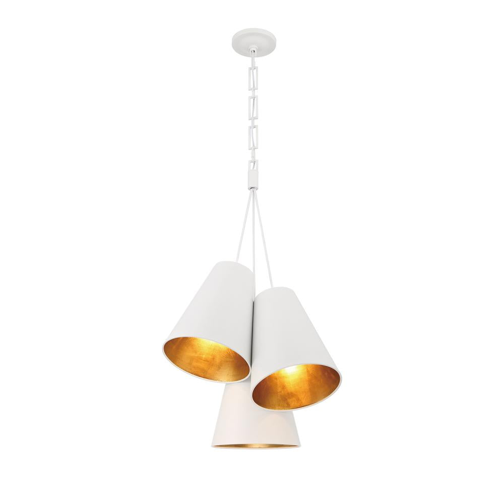 Crystorama ALSTON 8684-MT-GA Pendant - Matte White