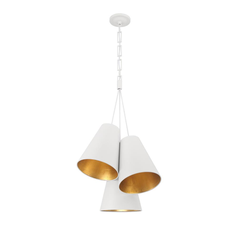 Crystorama ALSTON 8684-MT-GA Pendant - Matte White