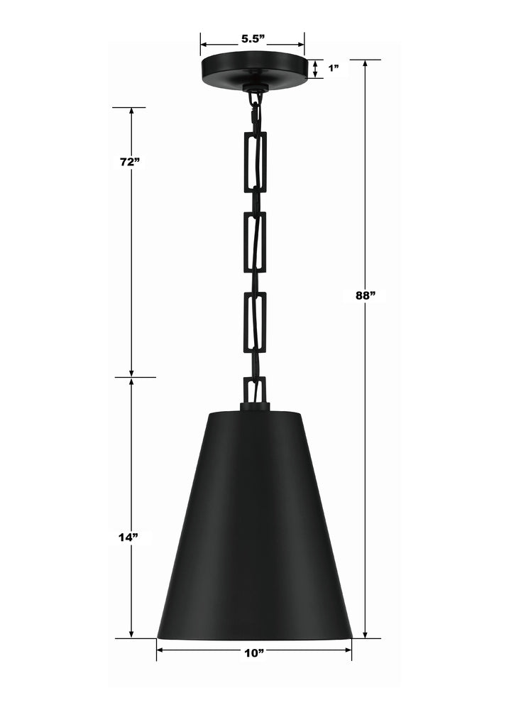 Crystorama ALSTON 8685-MK-GA Chandelier Modern - Matte Black