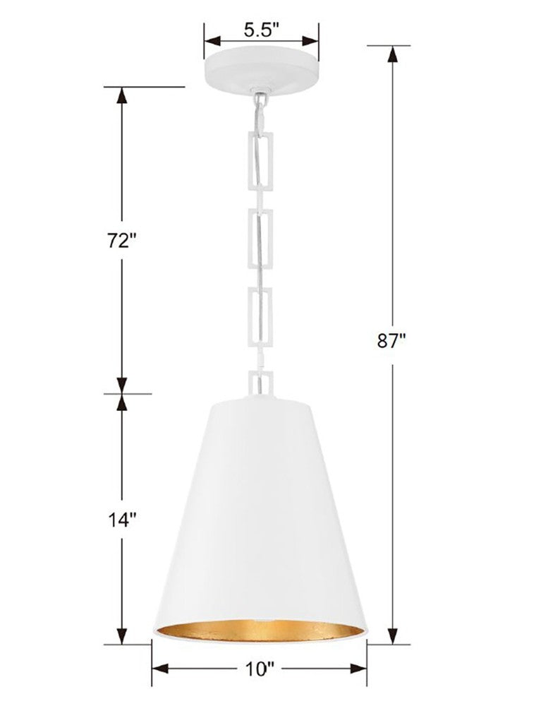 Crystorama ALSTON 8685-MT-GA Chandelier Modern - Matte White