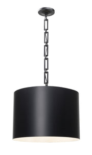 Crystorama Alston 8686-MK-WH – 20 Inch – 6 Light – Pendant Light – Matte Black + White – Dry Rated