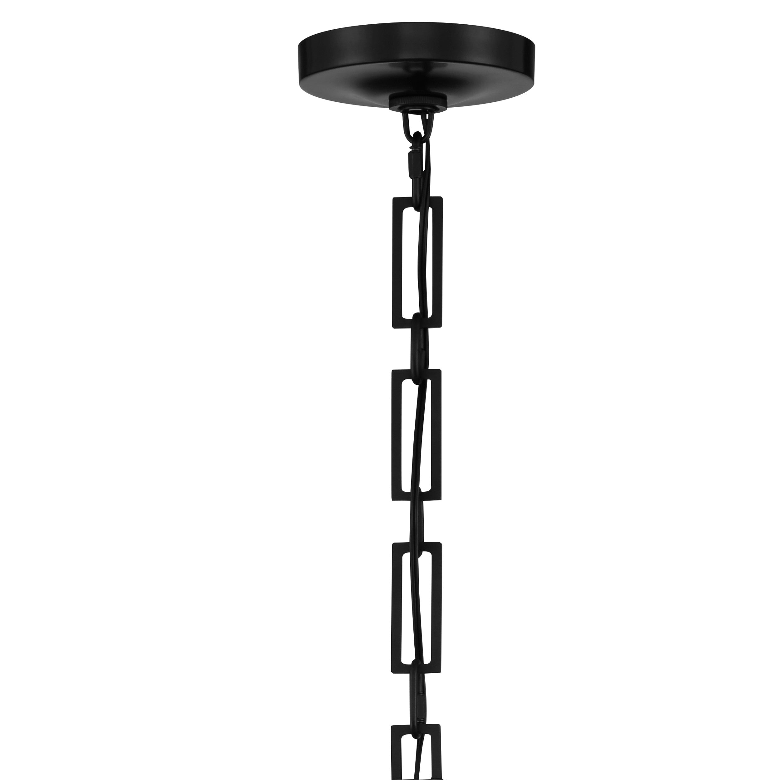 Crystorama Alston 8686-MK-WH – 20 Inch – 6 Light – Pendant Light – Matte Black + White – Dry Rated
