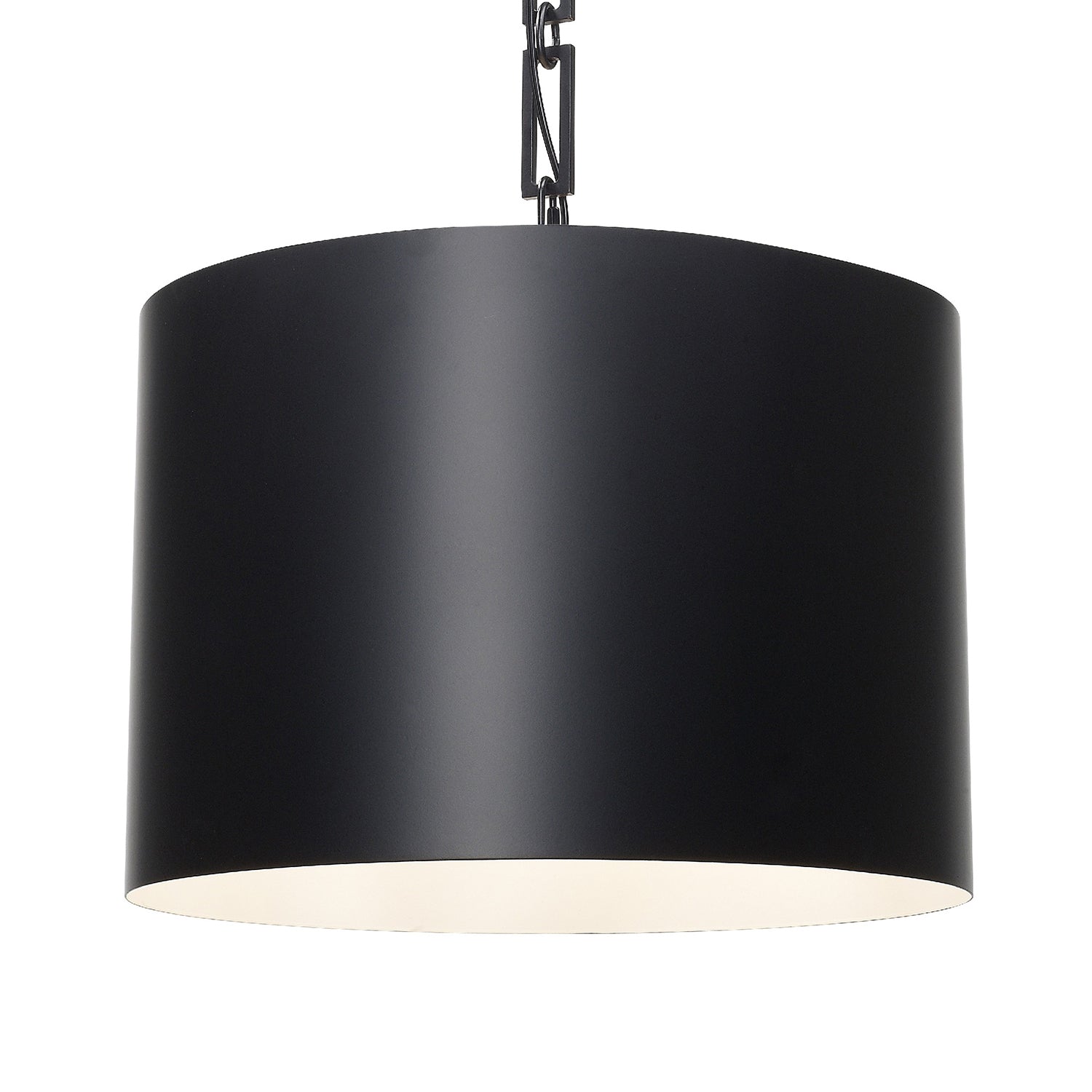 Crystorama Alston 8686-MK-WH – 20 Inch – 6 Light – Pendant Light – Matte Black + White – Dry Rated