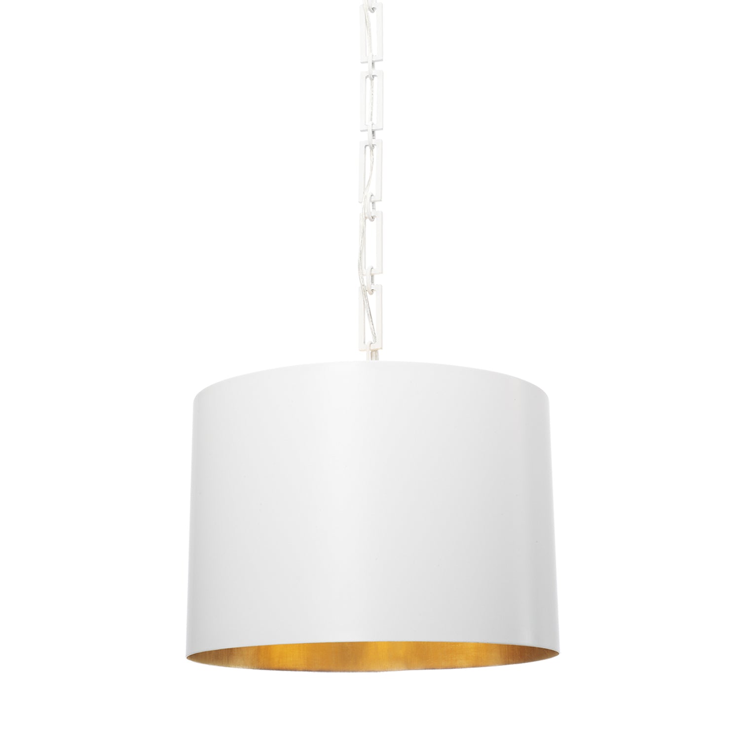 Crystorama Alston 8686-MT-GA – 20 Inch – 6 Light – Pendant Light – Matte White + Antique Gold – Dry Rated